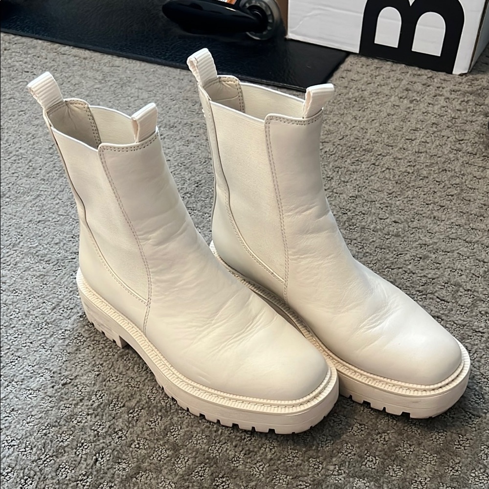 Sam Edelman Cream Combat Boots